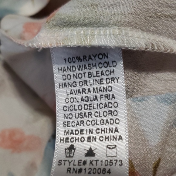 NWOT Mono B Women's Floral Cold Shoulder Blouse - Picture 7 of 8